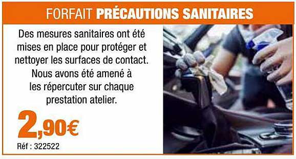 forfait précautions sanitaires