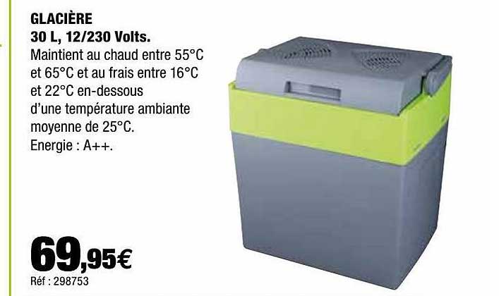 glacière 30l, 12-230 volts
