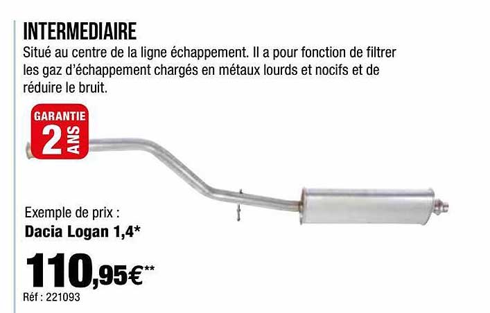 intermédiaire dacia logan 1,4