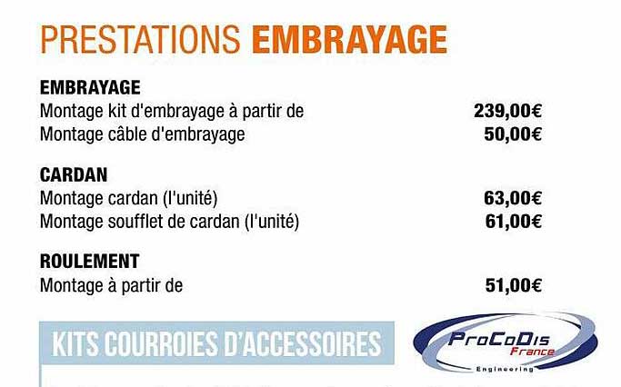 Kit Courroies D'accessoires Procodis France