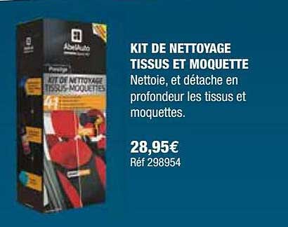 kit de nettoyage tissus et moquette