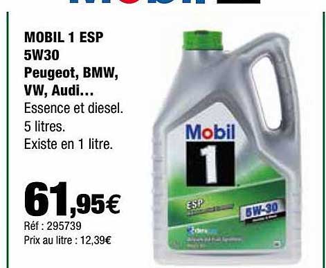 mobil 1 esp 5w30 peugeot, bnw, vw, audi