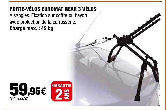 porte-vélos euromat rear 3 vélos