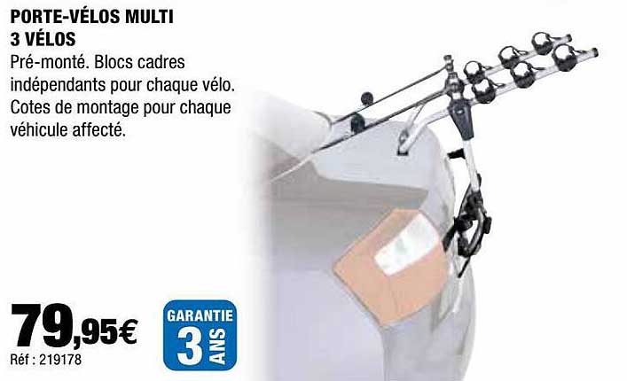 porte-vélos multi 3 vélos