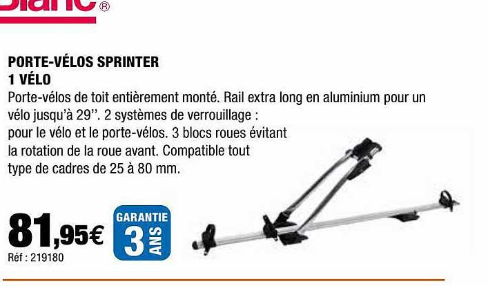 porte-vélos sprinter 1 vélo