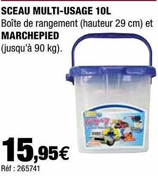 sceau multi-usage 10l et marchepied