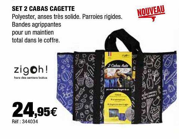 set 2 cabas cagette zigoh !