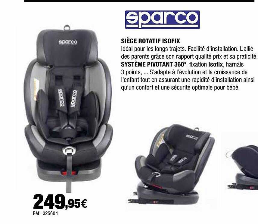 siège rotatif isofix sparco