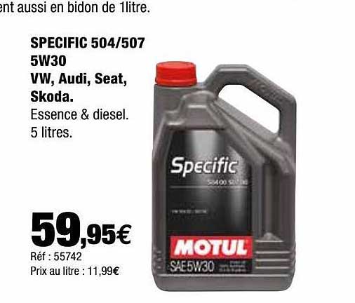 specifc 504-507 5w30 vw, audi, seat, skoda motul