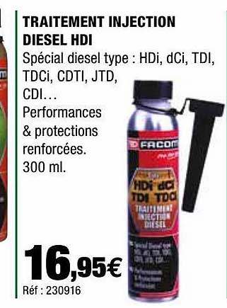 traitement injection diesel hdi facom