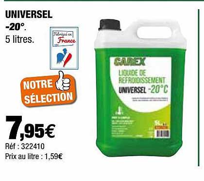 Universel -20° Carex