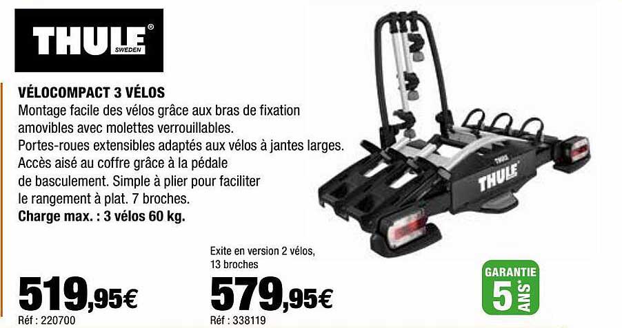 vélocompact 3 vélos thule