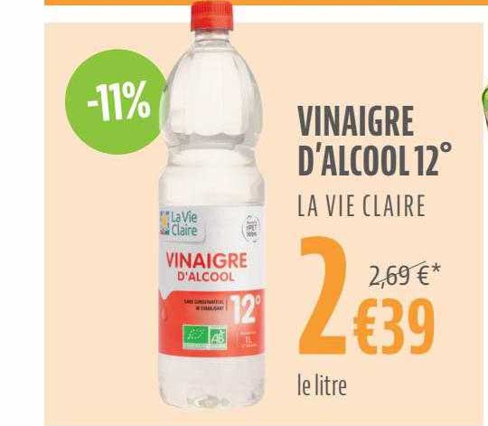 vinaigre d'alcool 12° la vie claire
