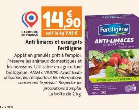 anti-limaces et escargots fertiligène