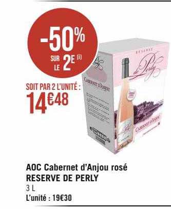 Aoc Cabernet D'anjou Rosé Réserve De Perly
