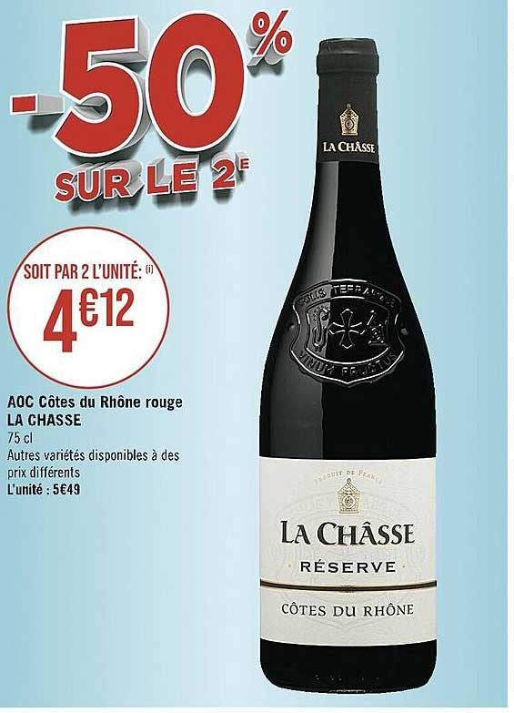 aoc côtes du rhône rouge la chasse