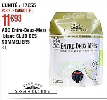 aoc entre-Deux-Mers blanc club des sommeliers