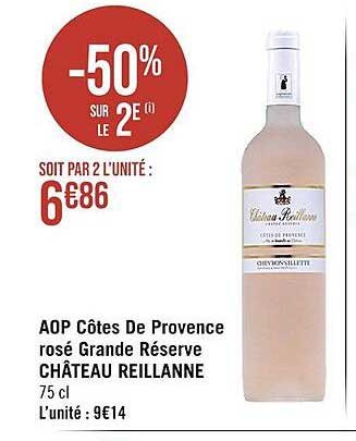 aop côtes de provence rosé grande réserve château reillanne