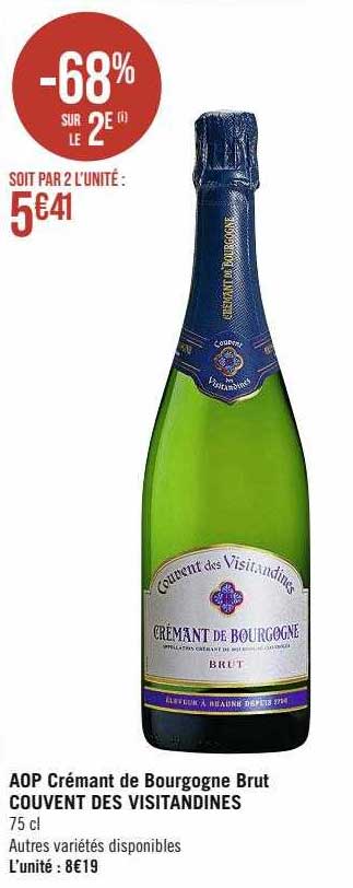 Aop Crémant De Bourgogne Brut Couvent Des Visitandines