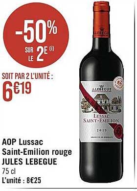 Aop Lussac Saint-émilion Rouge Jules Lebegue