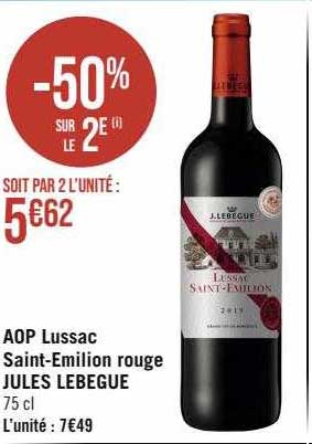 aop lussac saint-émilion rouge jules lebegue