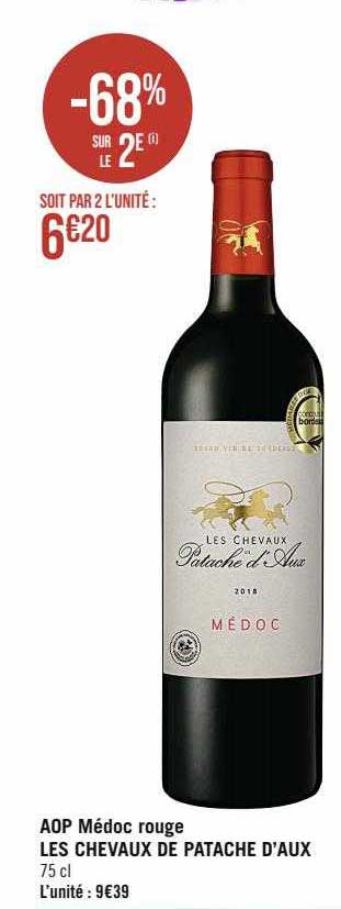 aop médoc rouge les chevaux de patache d'aux