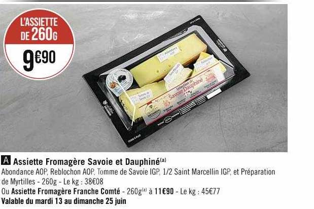 assiette fromagère savoie et dauphiné ou assiette fromagère franche comté