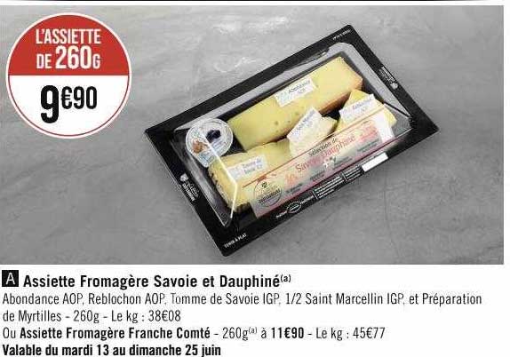 assiette fromagère savoie et dauphiné ou assiette fromagère franche comté