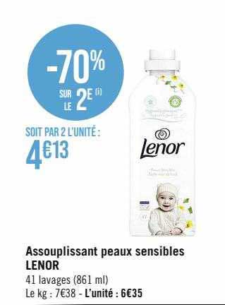 assouplissant peaux sensibles lenor