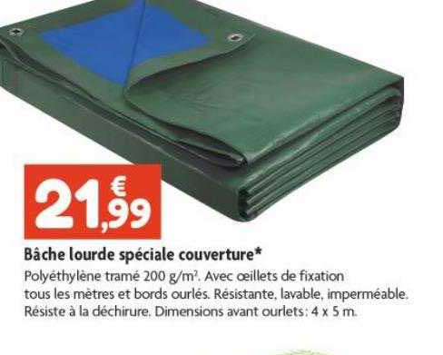 bâche lourde spéciale couverture