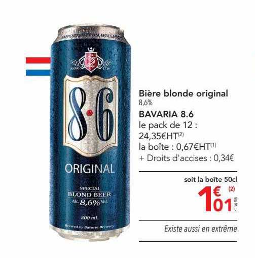 bière blonde original bavaria 8.6