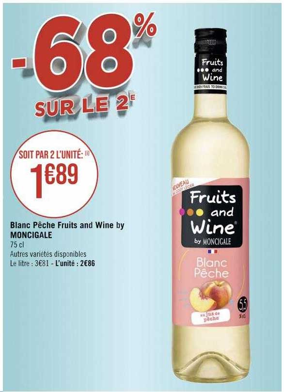 blanc pêche fruits and wine by moncigale
