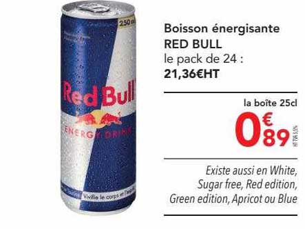 boisson énergisante red bull