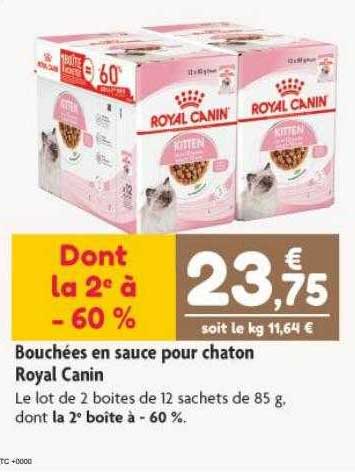 Bouchées En Sauce Pour Chaton Royal Canin