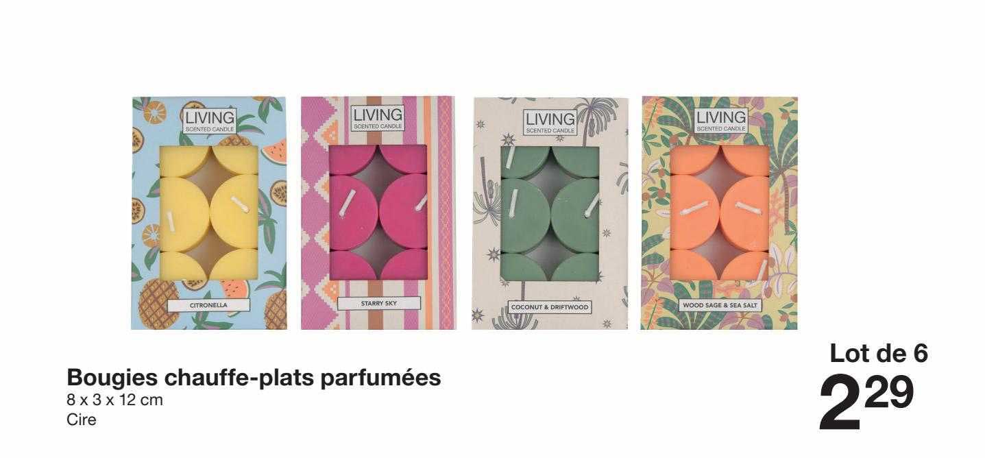 bougie chauffe-plats parfumées