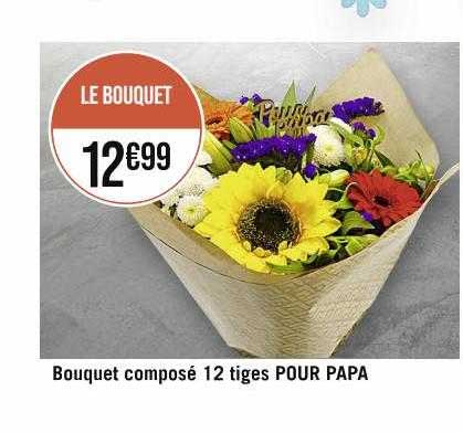Bouquet Composé 12 Tiges Pour Papa