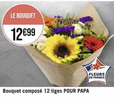 bouquet composé 12 tiges pour papa