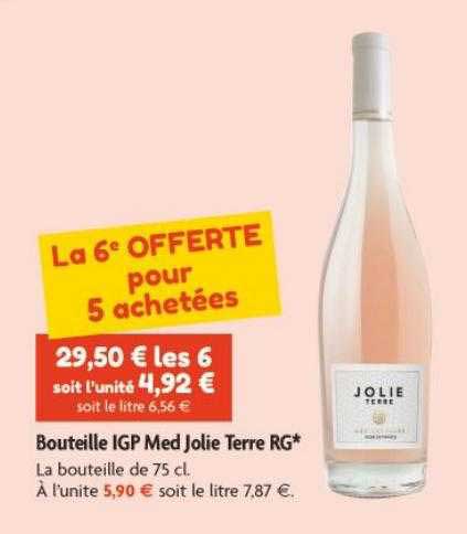 bouteille igp med jolie terre rg