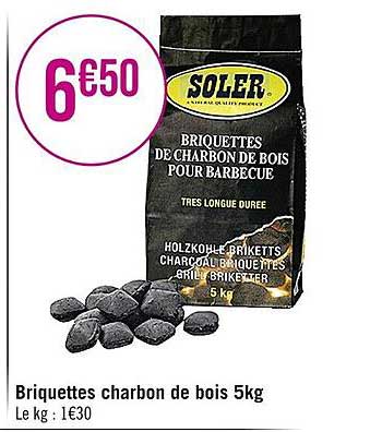Briquettes Charbon De Bois 5kg Soler