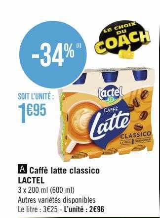 caffè latte classico lactel