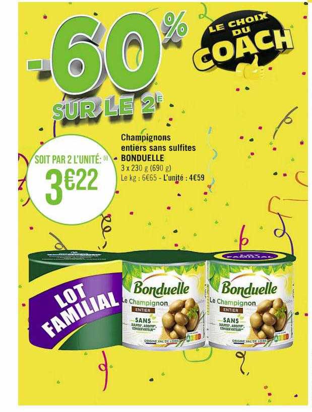 champignons entiers sans sulfites bonduelle