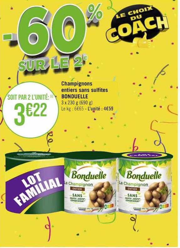 champignons entiers sans sulfites bonduelle