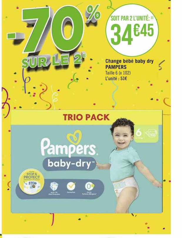Change Bébé Baby Dry Pampers