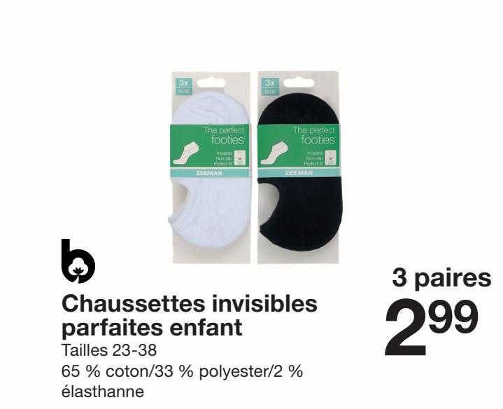 chaussettes invisibles parfaites enfant