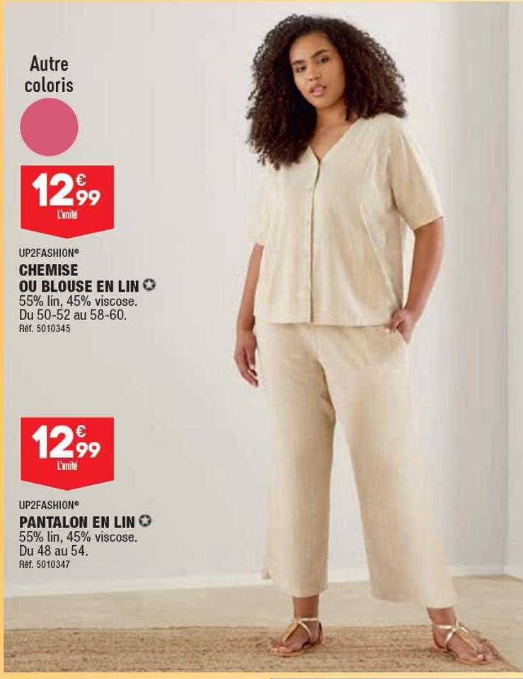 Chemise Ou Blouse En Lin, Pantalon En Lin Up2fashion