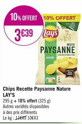 Chips Recette Paysanne Nature Lay's