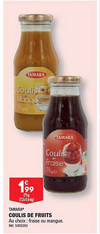 coulis de fruits tamara