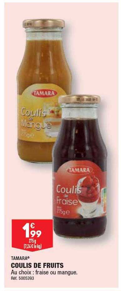 coulis de fruits tamara
