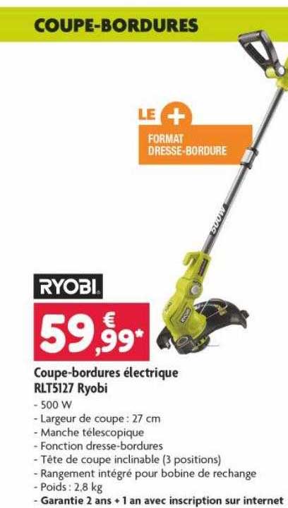 coupe-bordures électrique rlt5127 ryobi