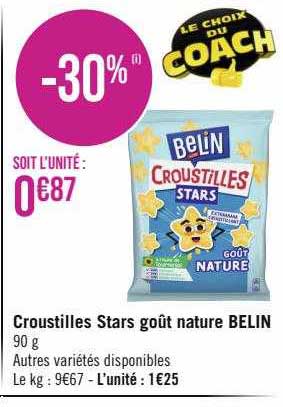 croustilles stars goût nature belin